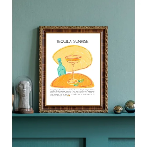 Muff Atelier - Home Wall Decor Tequila Sunrise Art Print Poster No:2