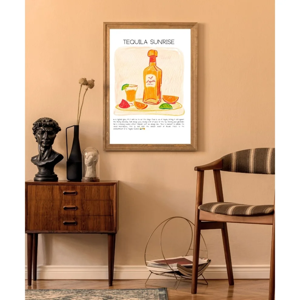 Muff Atelier - Tequila Sunrise Art Print Poster No:4
