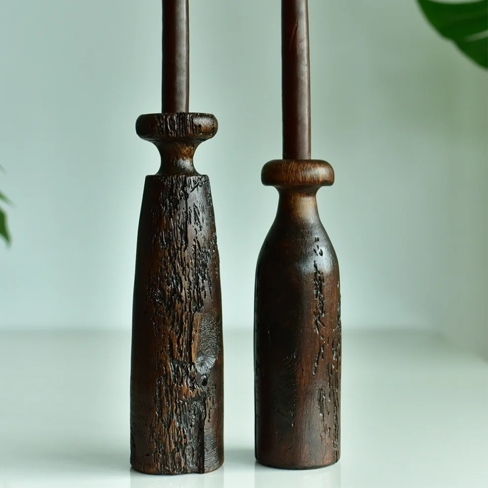 Kabuk Woodworks - Gothic Candleholder