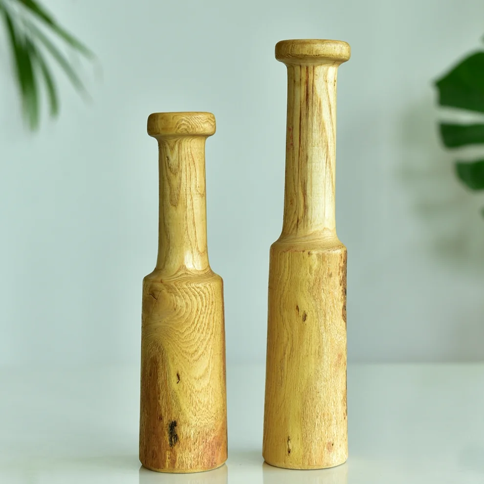 Kabuk Woodworks - Cubic Candleholder Set Of 2