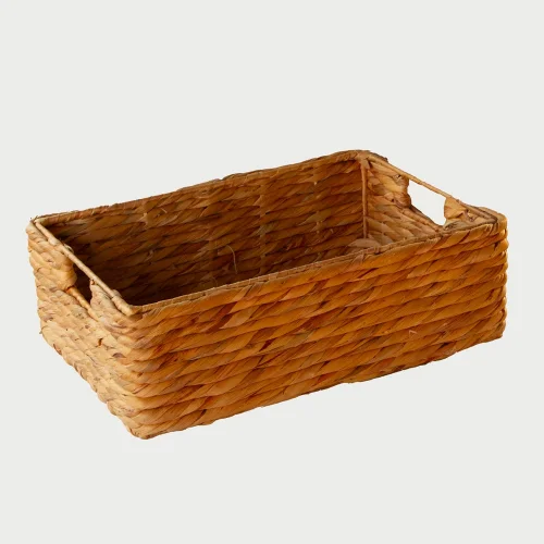 Beige - Wicker Mesh Organizer Basket