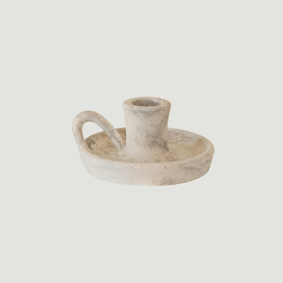 Beige - Muse Mini Candlestick Candle Holder