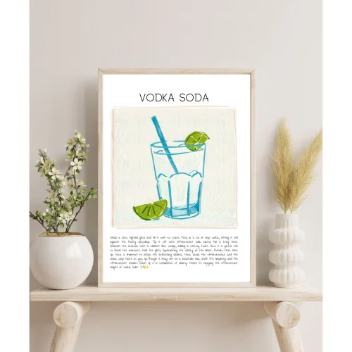 Muff Atelier - Vodka Soda Art Print Poster