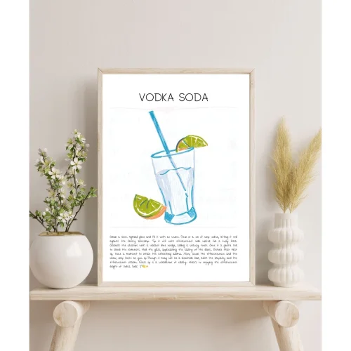 Muff Atelier - Home Wall Decor Vodka Soda Art Print Poster No:2