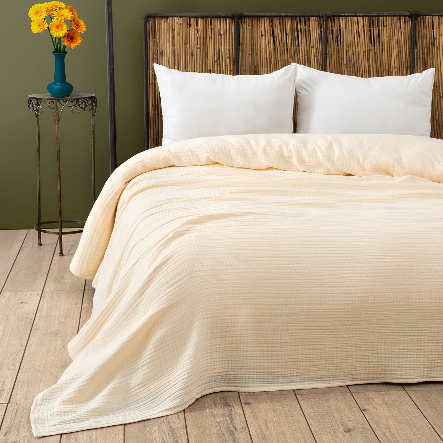 4 Layers Muslin Bedspread