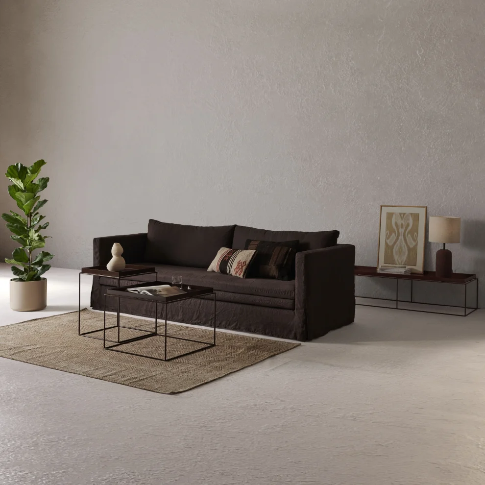 Edizione Living - Vera 3 Seater Brown Sofa