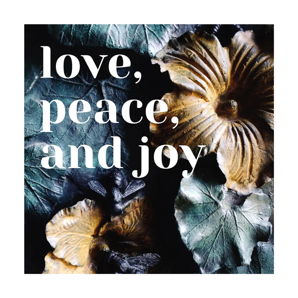 3x3 Works - Love, Peace And Joy Fine Art Print