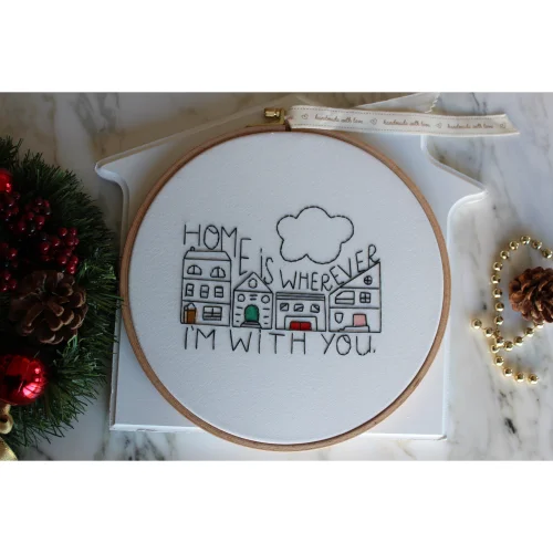DEAR HOME - Home Embroidery Hoop Art