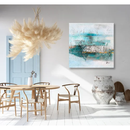 Home in Joy - Abstract Handmade Oil Painting 54cmx54cm