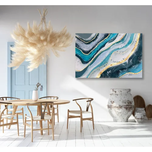 Home in Joy - Abstract Handmade Oil Painting 94cmx54cm