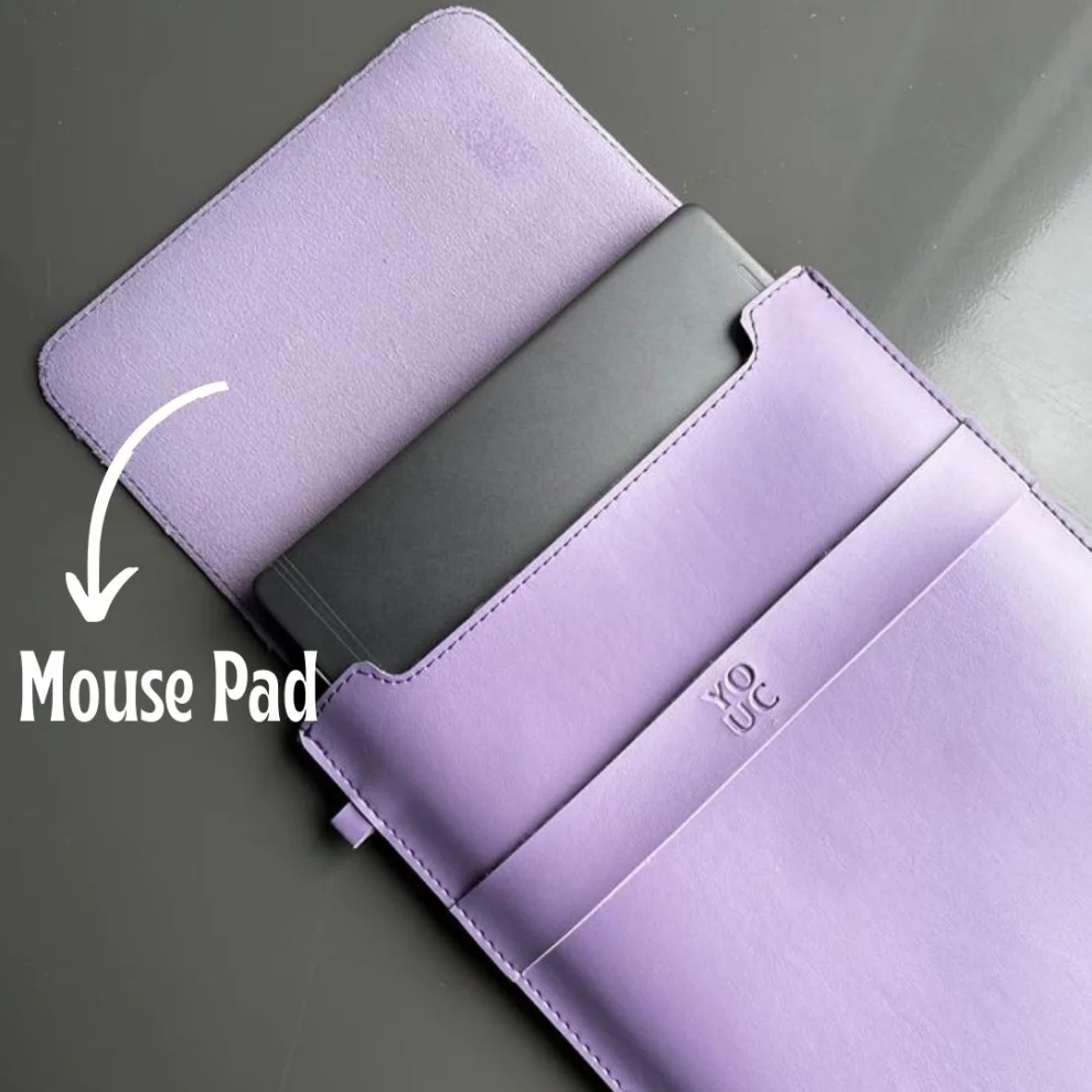 YOUC - Macbook Pro Air Waterproof Laptop Sleeve 13' 14' 15' Inch Notebook Vegan Faux Leather Bag M3