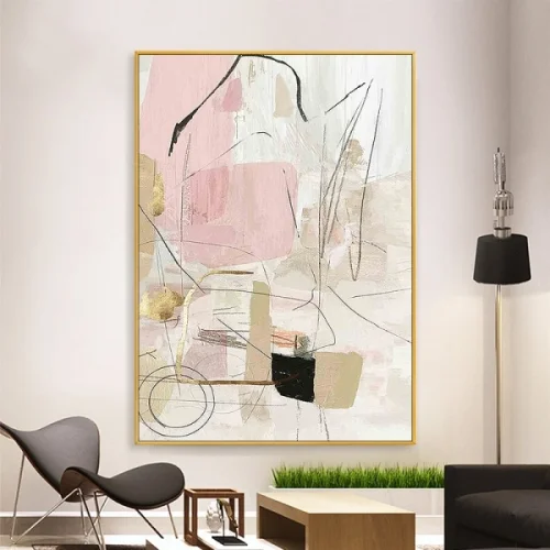 Home in Joy - Abstract Handmade Oil Painting 104cmx134cm