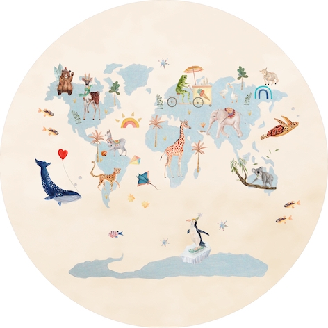 Around The World Rug - Round