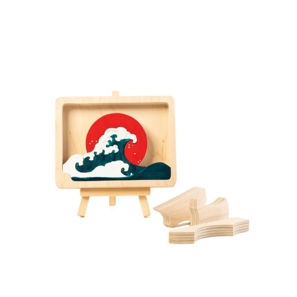 Mne Work - Great Wave Wooden Jigsaw Puzzle