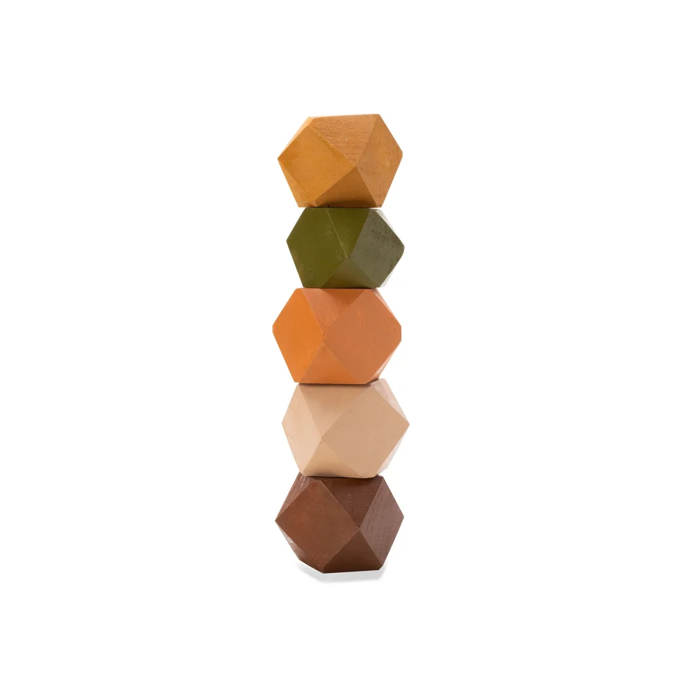 Mne Work - 5-piece Wooden Balance Blocks Toy Set
