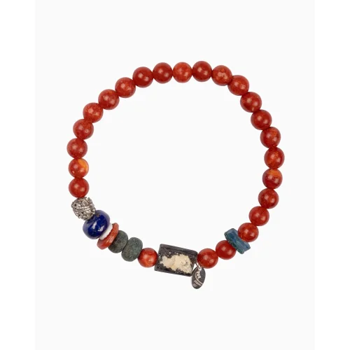 Rue du Muguet - Funky Stones Red Bracelet