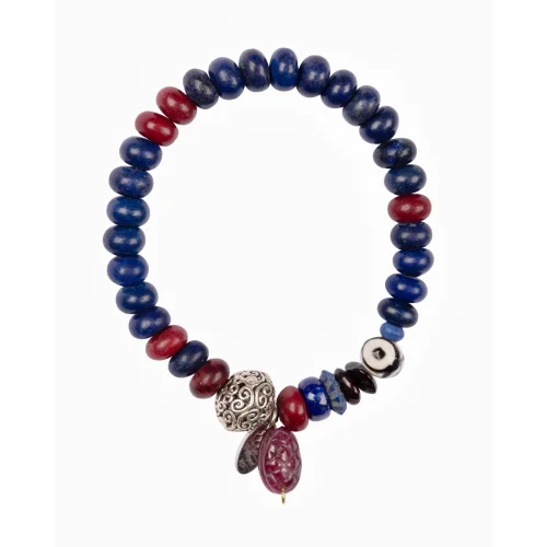 Rue du Muguet - Ruby Lapis Bracelet