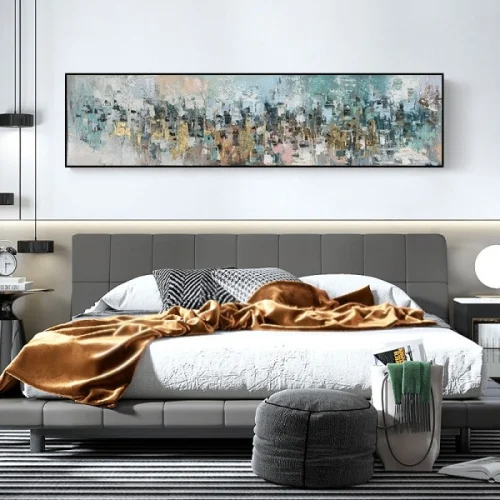Home in Joy - Bedroom Abstract Handmade Oil Painting 163cmx59cm
