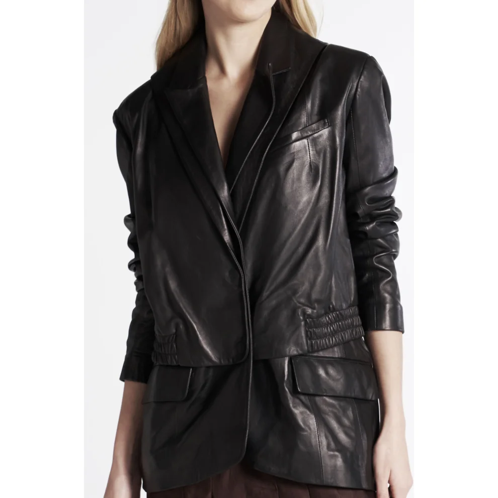 Fill In The Black - Ash Leather Jacket