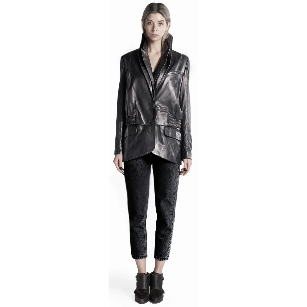 Fill In The Black - Ash Leather Two Piece Jacket & Vest