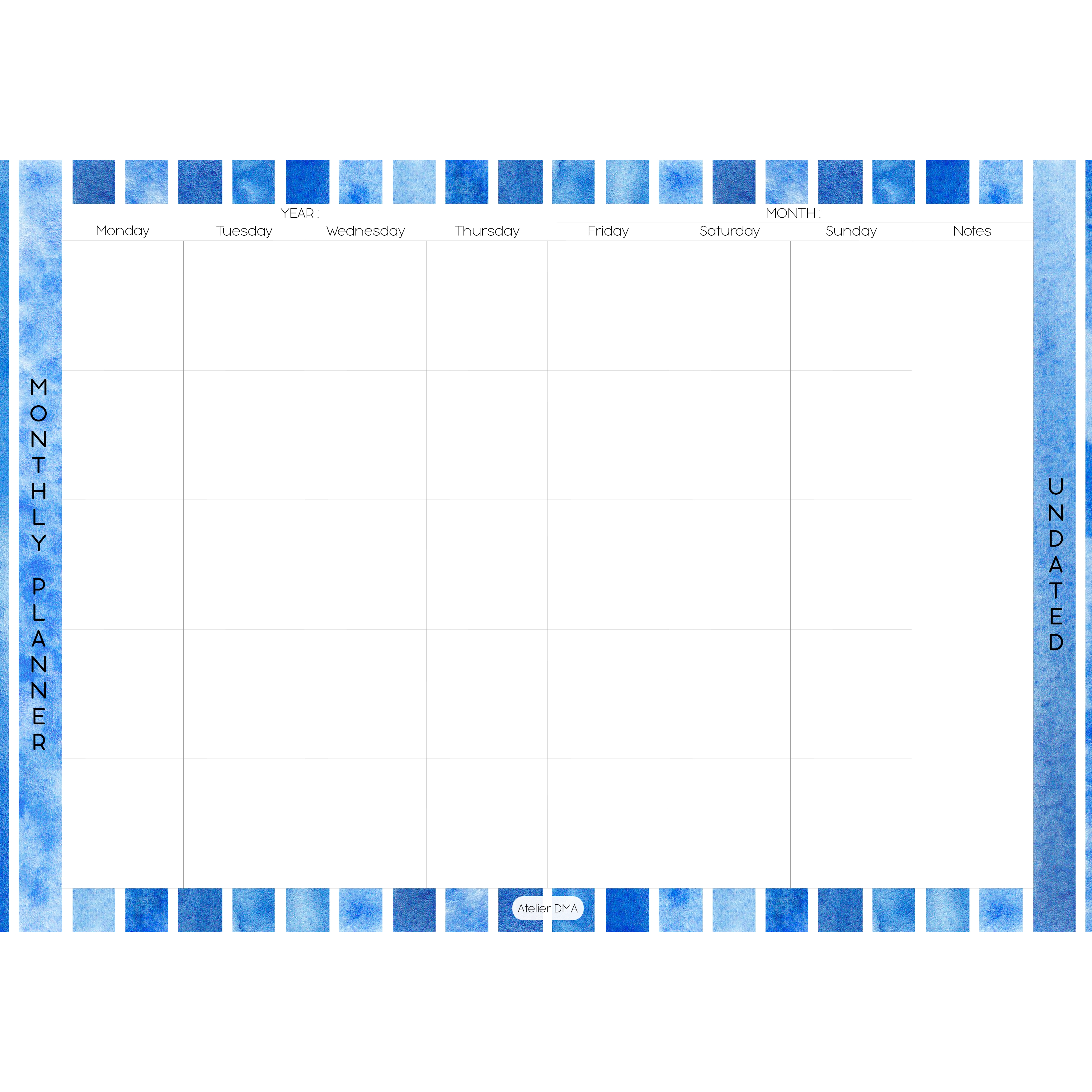 Clouds Monthly Planner