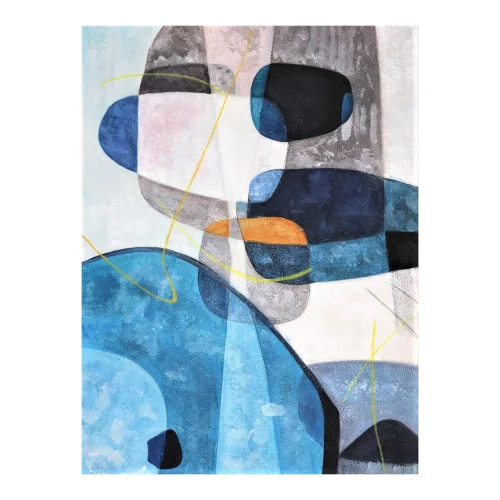 Home in Joy - Modern El Yapımı Yağlı Boya Tablo 104cmx132cm