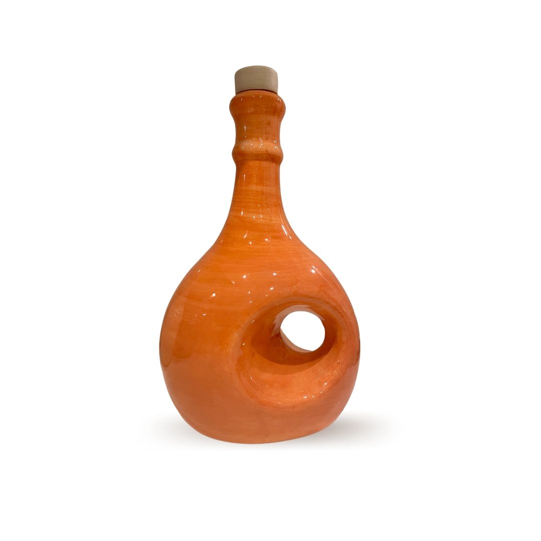 Satürn Natural Extra Virgin Olive Oil Pomegranate Blossom In Ceramic Bottle