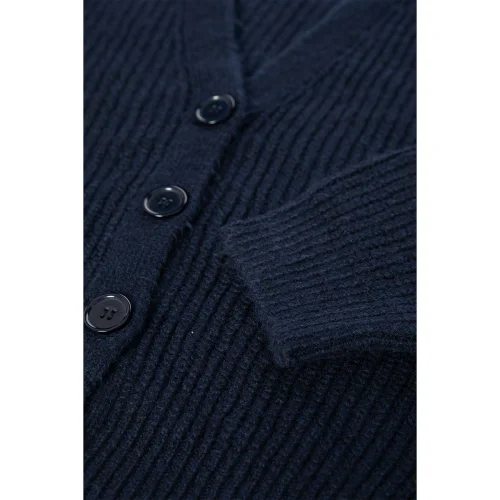 3x2 - V-neck, 4-button Soft-textured Cardigan