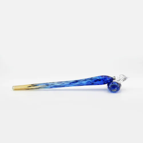 Hande Erbuk Glass - Glass Dip In Pen - Hollow Extra Light Handmade Glass Art Pen