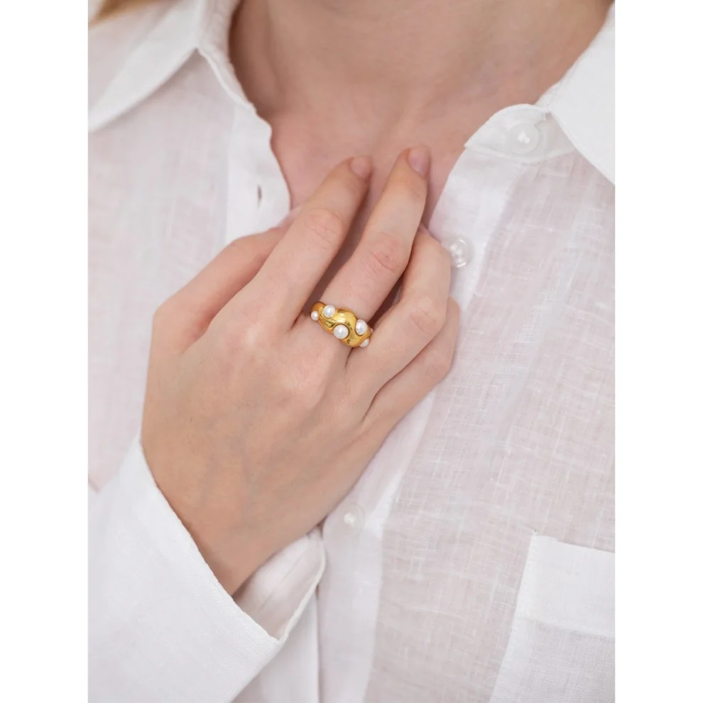 Linya Jewellery - Ayza Pearl Ring