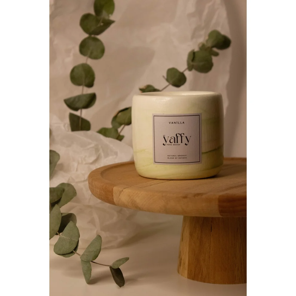 Yaffy Home Design - Green White Candle