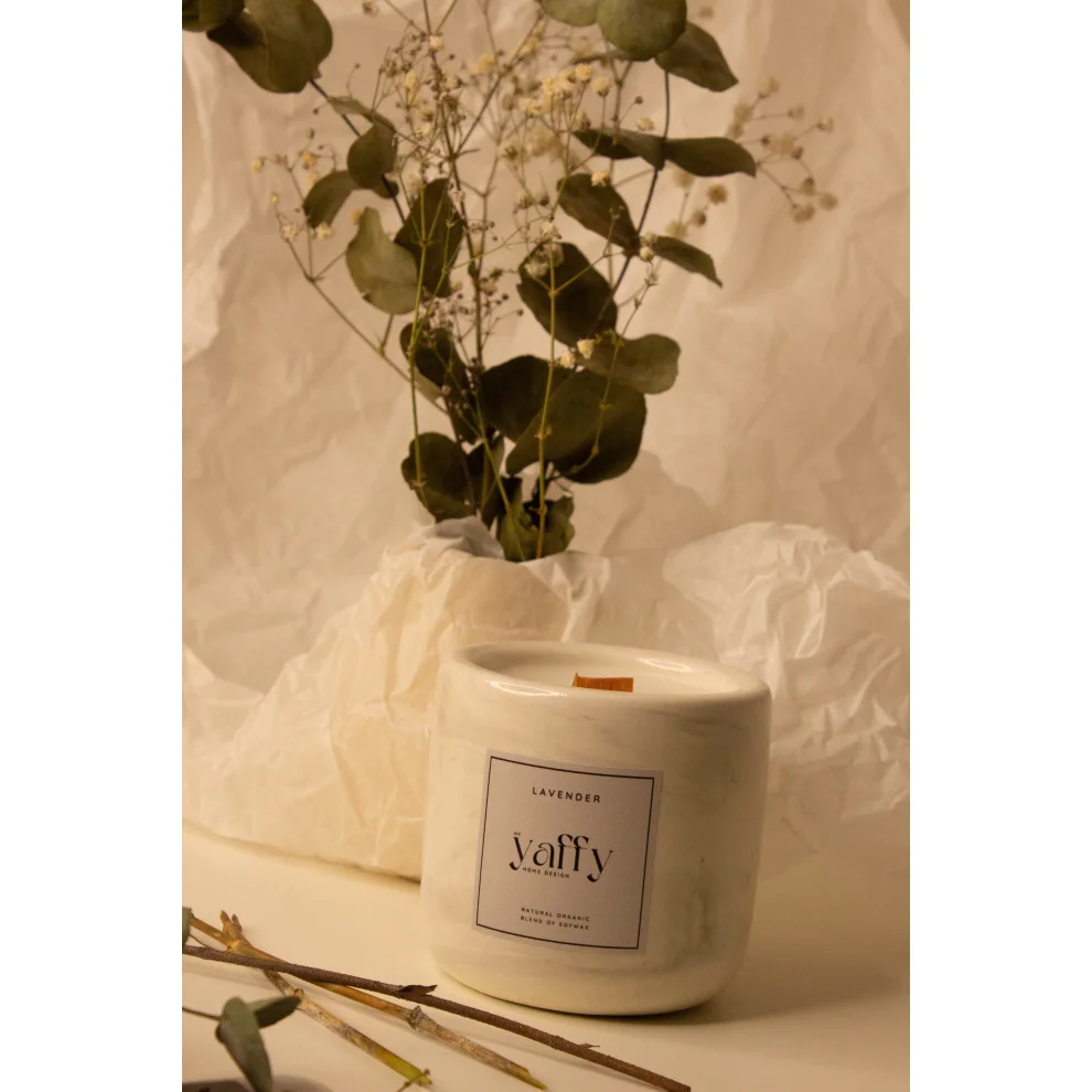Yaffy Home Design - White Gray Wavy Candle