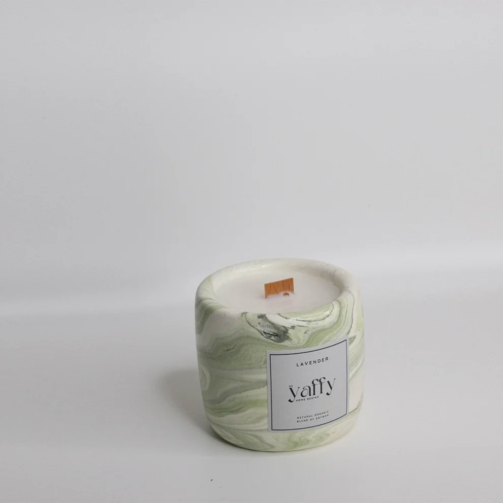 Yaffy Home Design - White Green Wave Candle