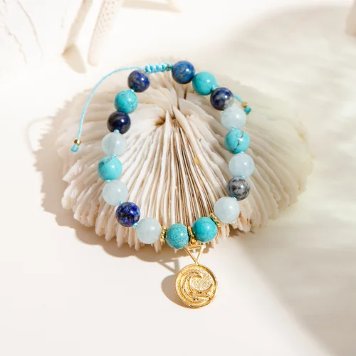 108 Niyettaşı - Water Element Mala Bracelet