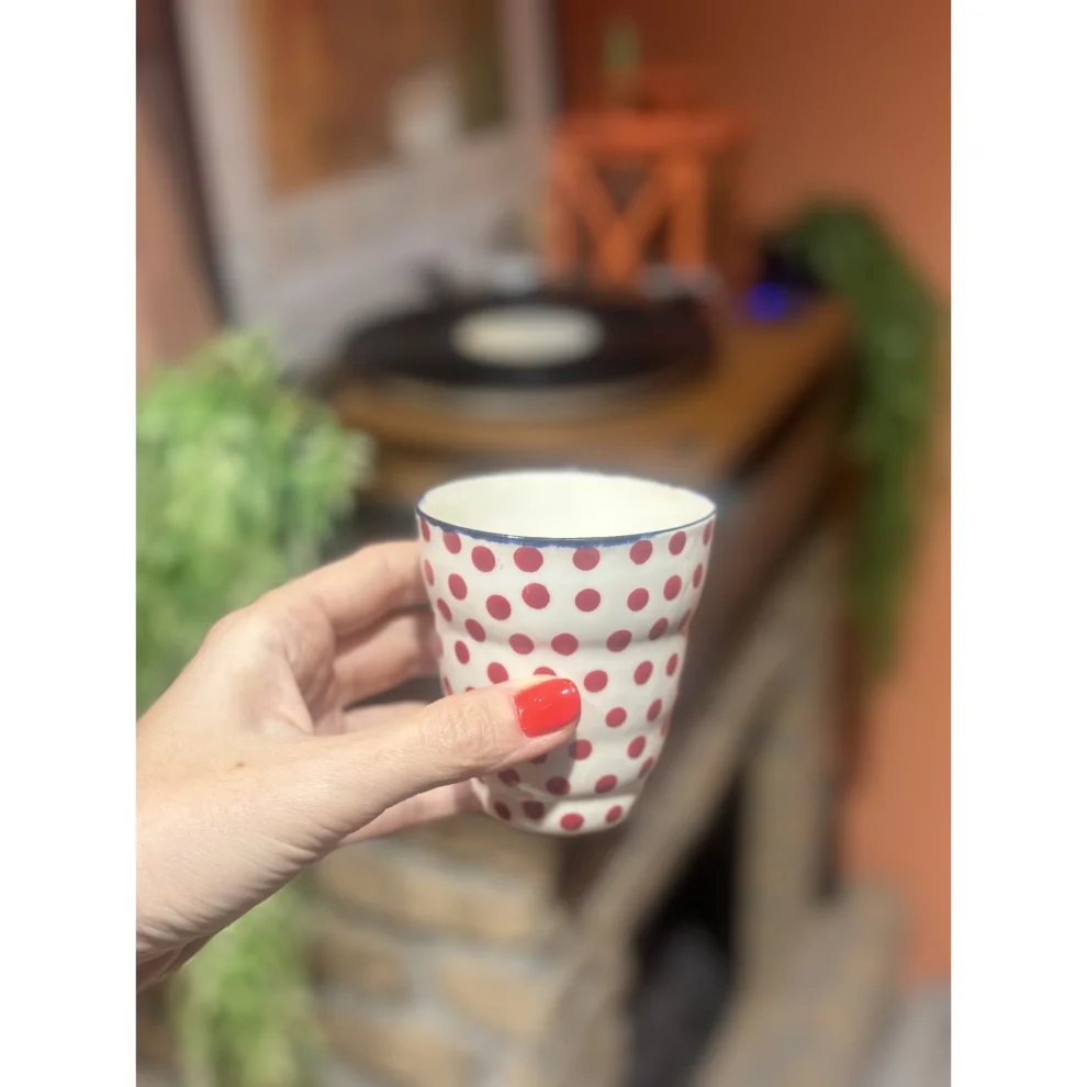 Gügü Handmade Ceramics - Red Dots Mug