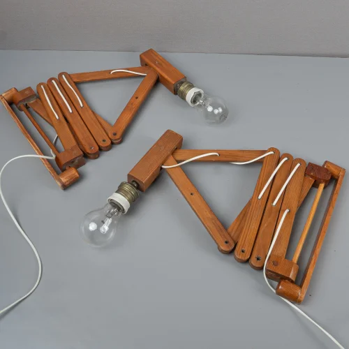 Gınni Dudu - Articulated Wooden Double Lamp