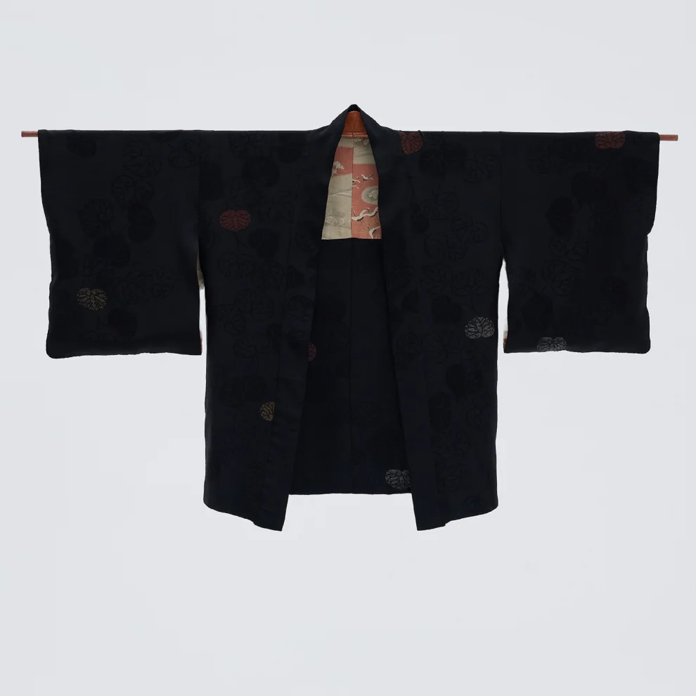 Matsuri - Moonlit Serenity Vintage İpek Kimono Ceket