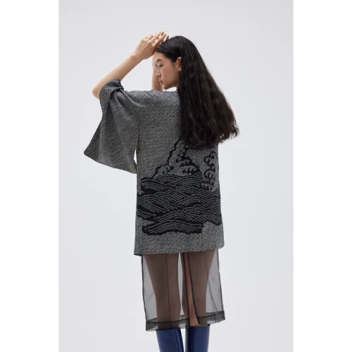 Matsuri - Ocean Spray Vintage İpek Kimono Ceket