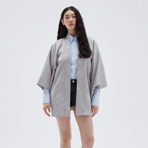 Matsuri - Silver Linings Vintage Silk Kimono