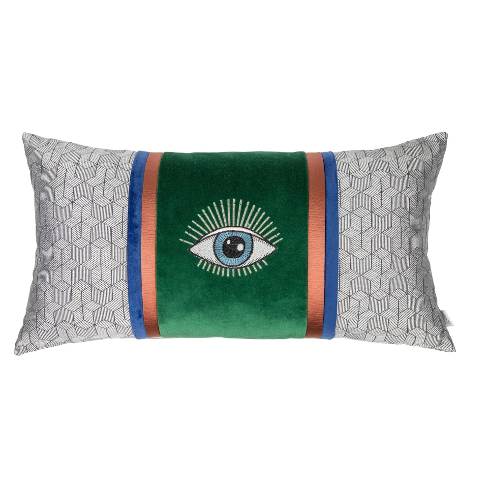 Boom Bastık - Eye Woven Printed Rectangle Pillow