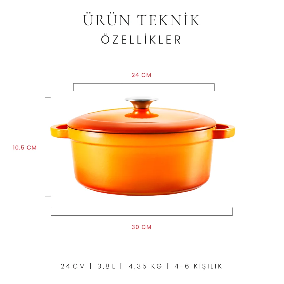 Voeux Kitchenware - Amusant Round Casserole 24 Cm