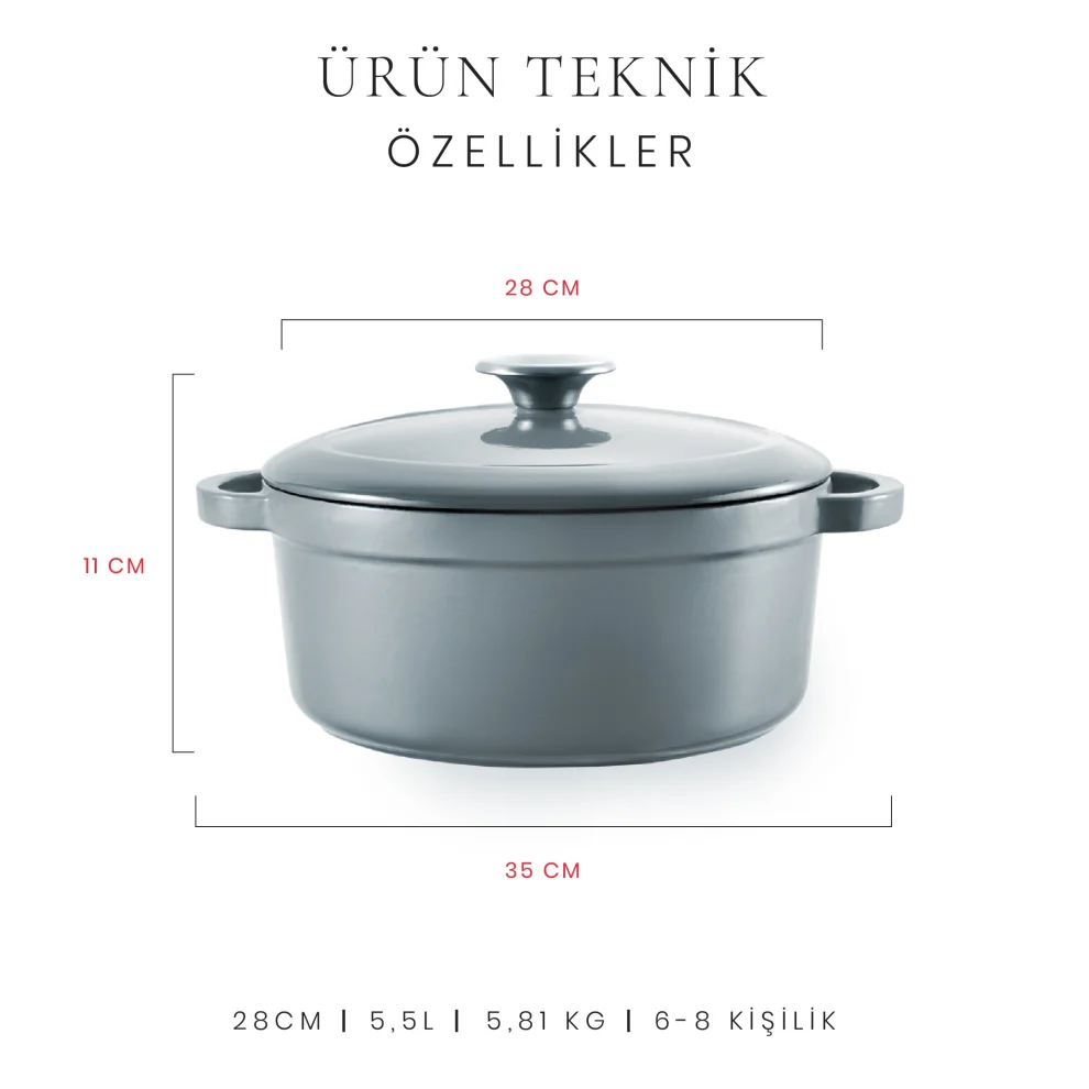 Voeux Kitchenware - Gracieuse Round Casserole 28 Cm