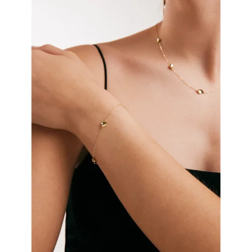 Orena Jewelry - 14 Ayar Altın Gimlet Kadın Bileklik