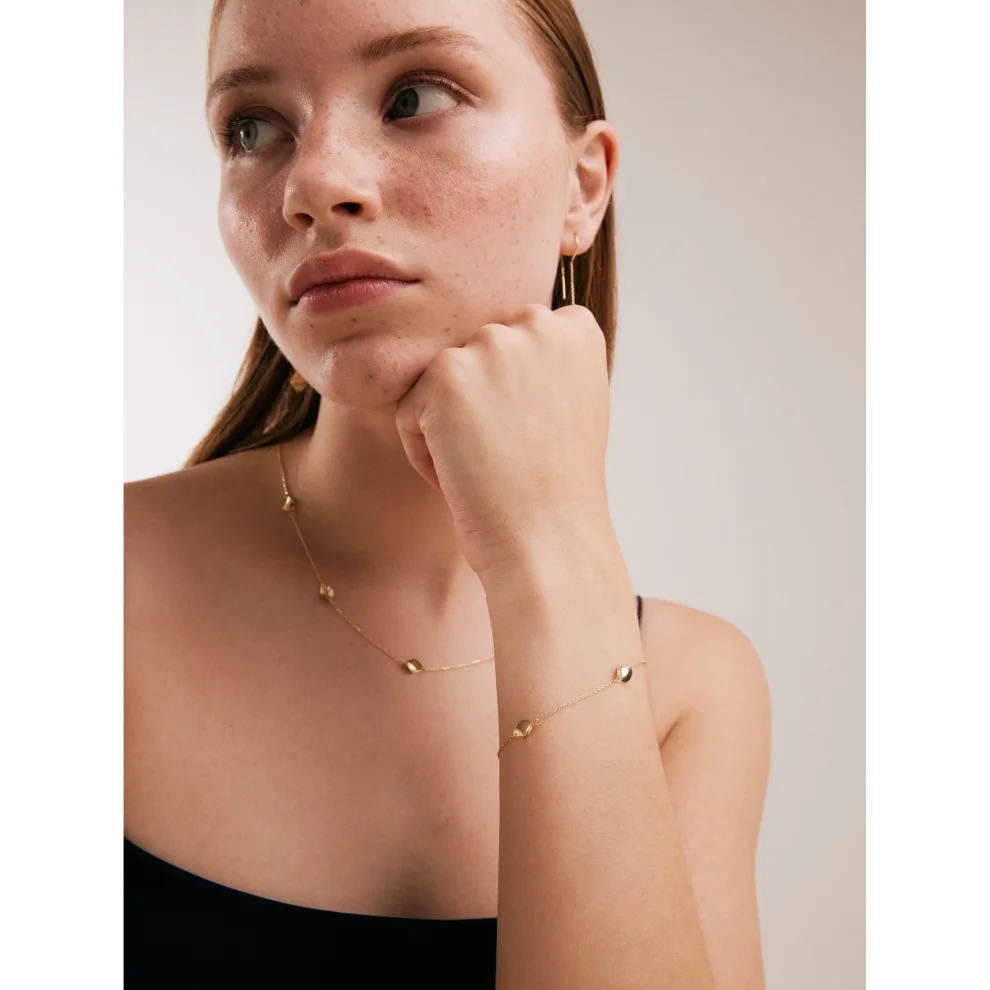 Orena Jewelry - 14 Ayar Altın Gimlet Kadın Bileklik