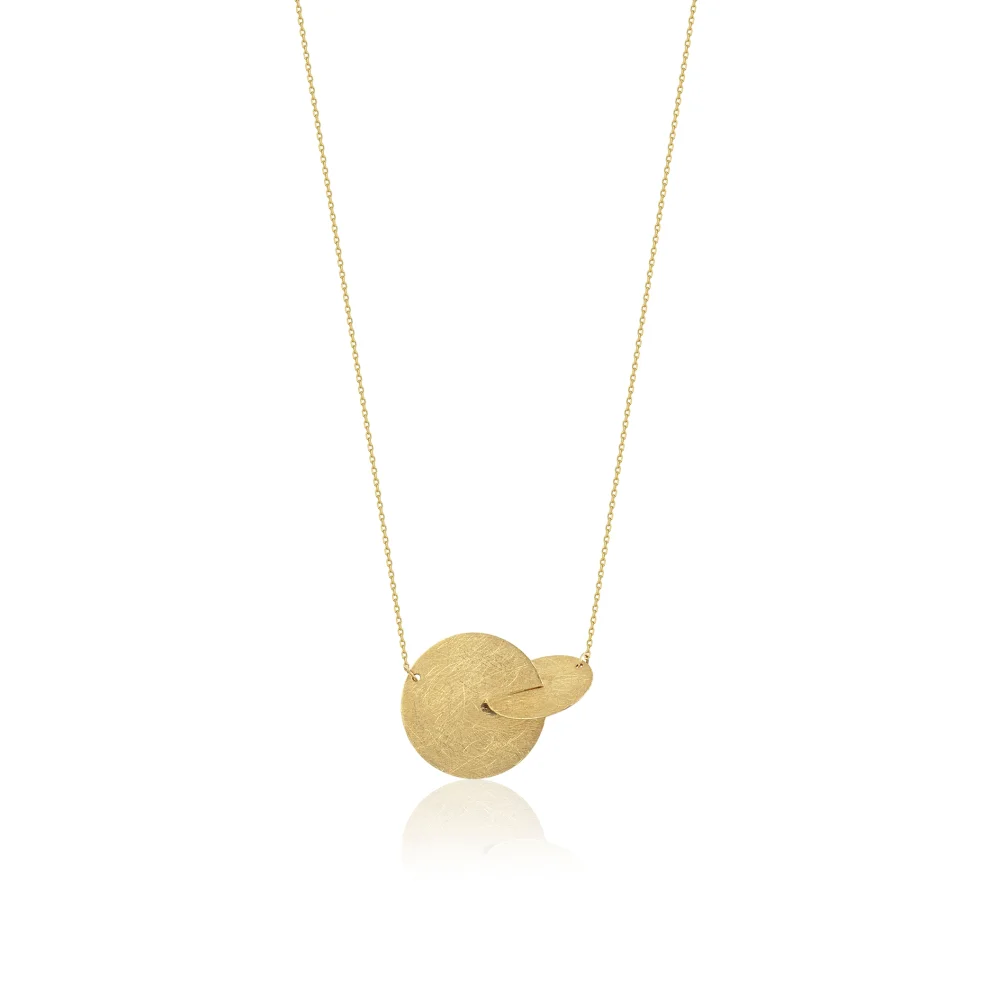 Orena Jewelry - 14k Solid Gold Interwined Circle Women's Necklace