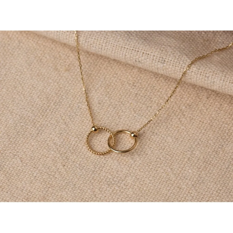 Safir Mücevher - Gold Hoop Necklace
