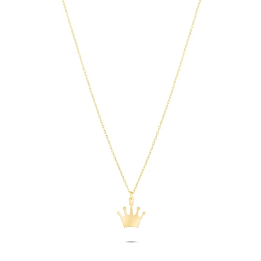 Safir Mücevher - Gold Crown Necklace