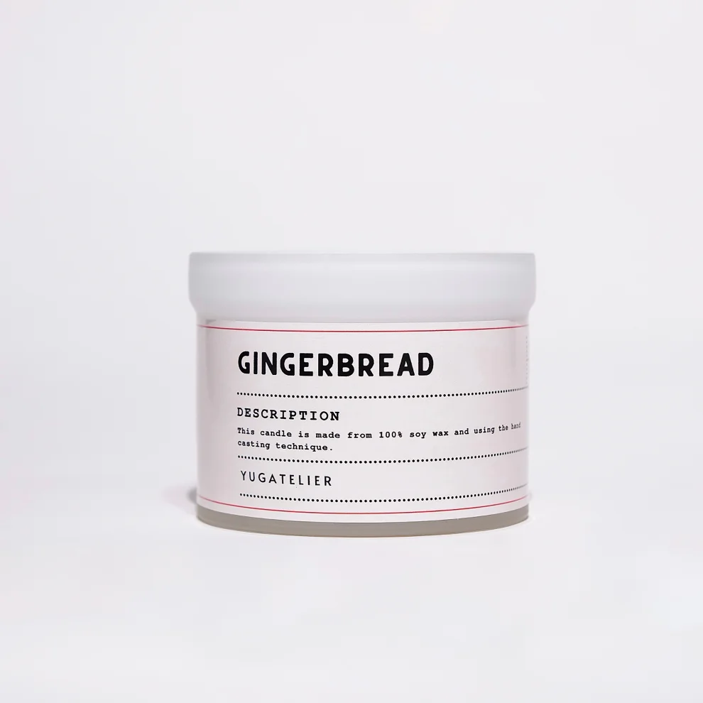 Yugatelier - Gingerbread Scented Wooden Wick Soy Glass Candle