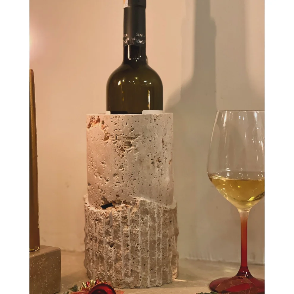 B My Stone - Traverten Şaraplık/ Vazo