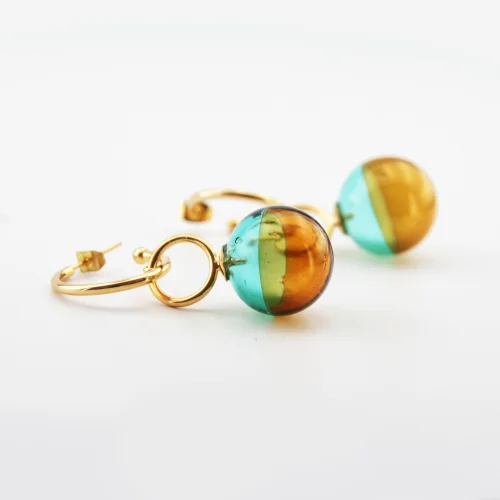 Hande Erbuk Glass - Duo Lampwork Earrings